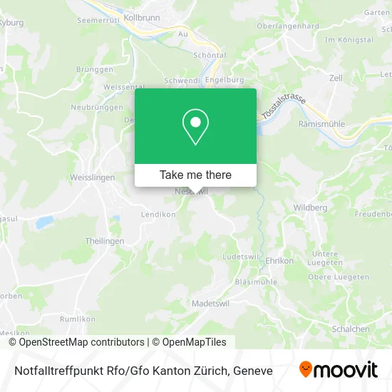 Notfalltreffpunkt Rfo / Gfo Kanton Zürich map