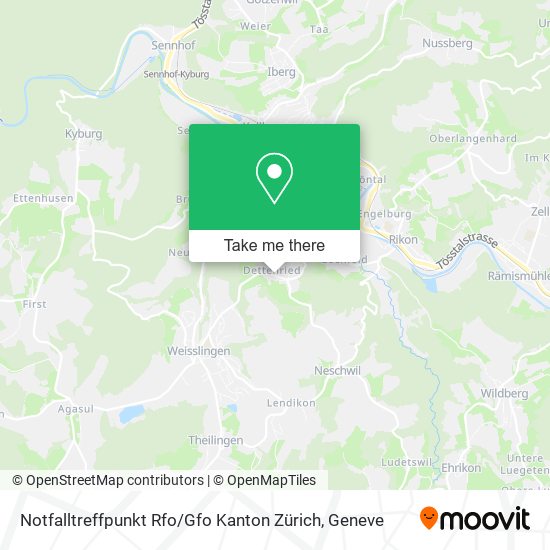 Notfalltreffpunkt Rfo / Gfo Kanton Zürich map