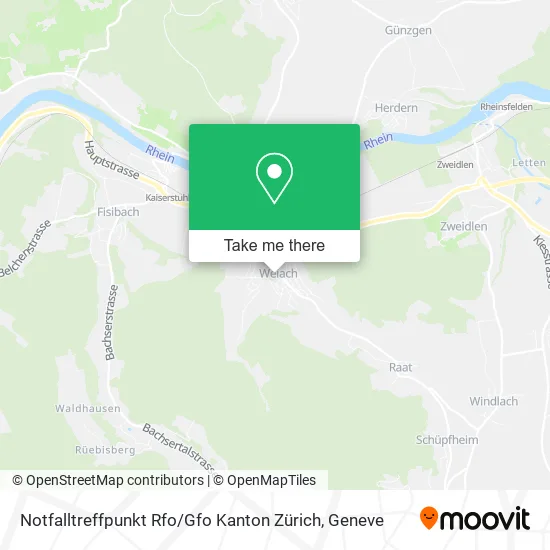 Notfalltreffpunkt Rfo / Gfo Kanton Zürich map