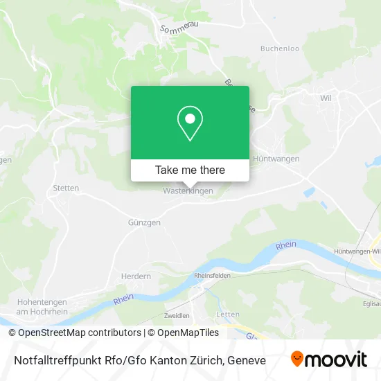 Notfalltreffpunkt Rfo / Gfo Kanton Zürich map