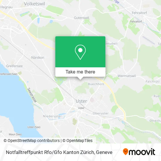 Notfalltreffpunkt Rfo / Gfo Kanton Zürich plan