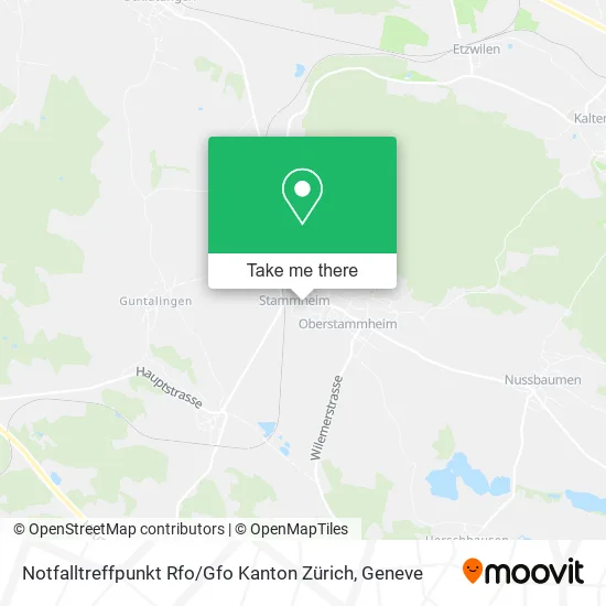 Notfalltreffpunkt Rfo / Gfo Kanton Zürich map