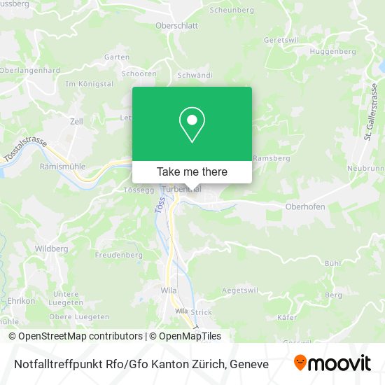 Notfalltreffpunkt Rfo / Gfo Kanton Zürich map
