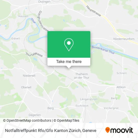Notfalltreffpunkt Rfo / Gfo Kanton Zürich map