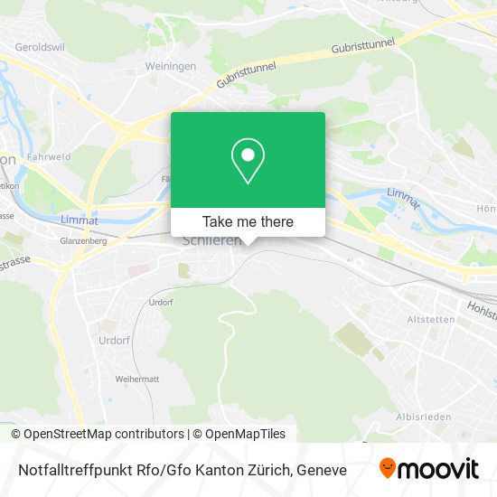 Notfalltreffpunkt Rfo / Gfo Kanton Zürich map