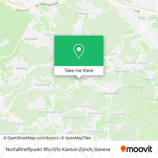 Notfalltreffpunkt Rfo / Gfo Kanton Zürich map