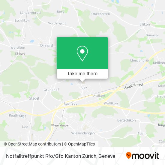 Notfalltreffpunkt Rfo / Gfo Kanton Zürich map