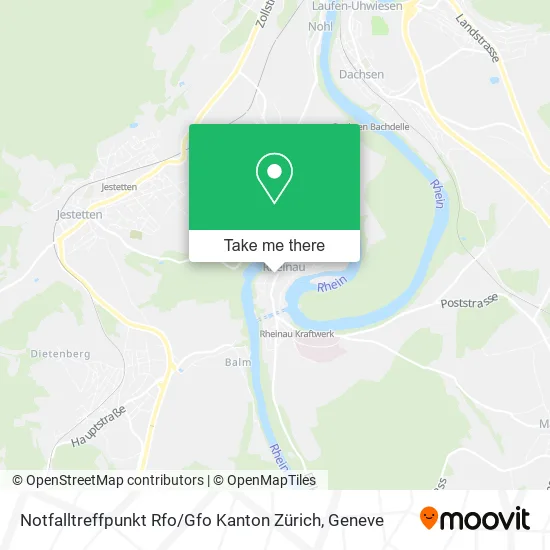 Notfalltreffpunkt Rfo / Gfo Kanton Zürich map