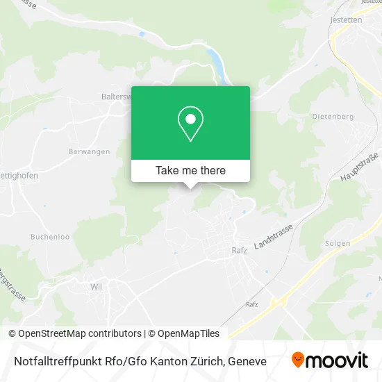 Notfalltreffpunkt Rfo / Gfo Kanton Zürich map