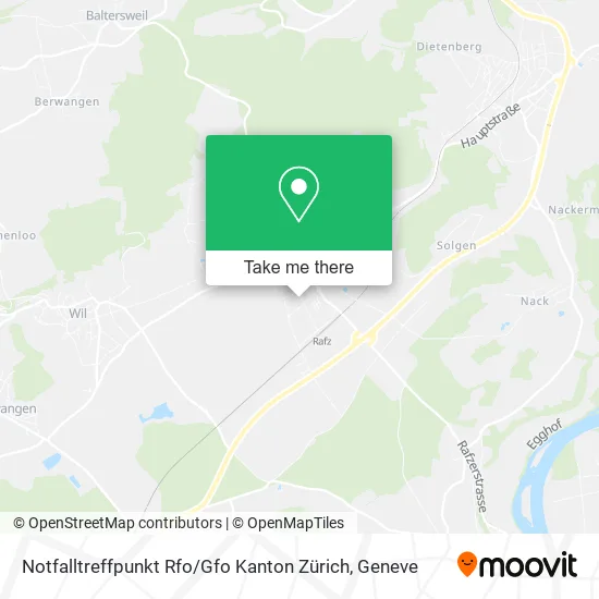 Notfalltreffpunkt Rfo / Gfo Kanton Zürich map