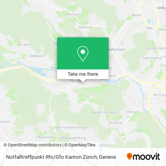 Notfalltreffpunkt Rfo / Gfo Kanton Zürich map