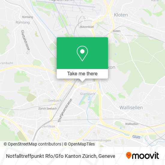 Notfalltreffpunkt Rfo / Gfo Kanton Zürich map