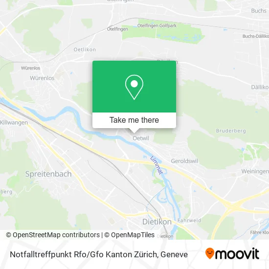 Notfalltreffpunkt Rfo / Gfo Kanton Zürich map