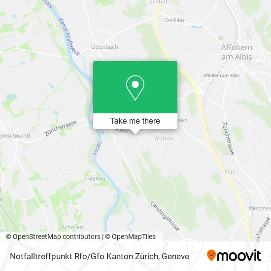 Notfalltreffpunkt Rfo / Gfo Kanton Zürich map
