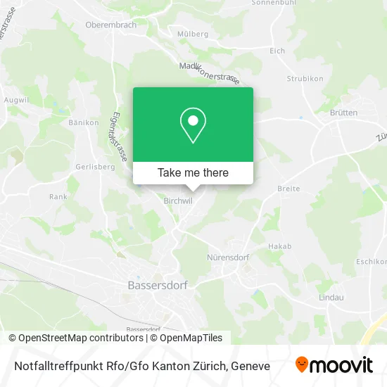 Notfalltreffpunkt Rfo / Gfo Kanton Zürich map