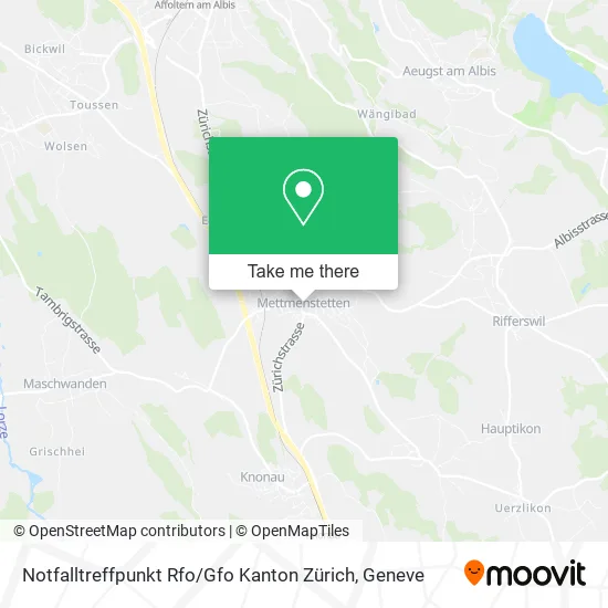 Notfalltreffpunkt Rfo / Gfo Kanton Zürich map