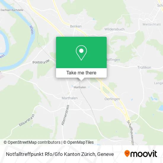 Notfalltreffpunkt Rfo / Gfo Kanton Zürich map