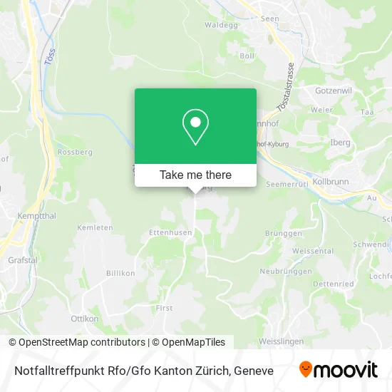 Notfalltreffpunkt Rfo / Gfo Kanton Zürich map