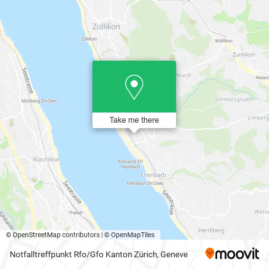 Notfalltreffpunkt Rfo / Gfo Kanton Zürich map