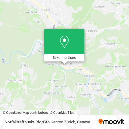 Notfalltreffpunkt Rfo / Gfo Kanton Zürich map