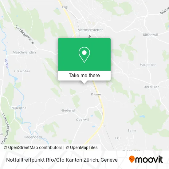 Notfalltreffpunkt Rfo / Gfo Kanton Zürich map