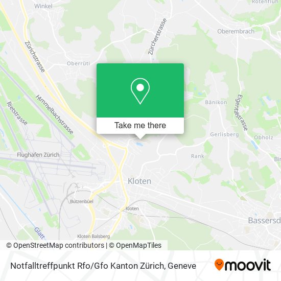 Notfalltreffpunkt Rfo / Gfo Kanton Zürich map