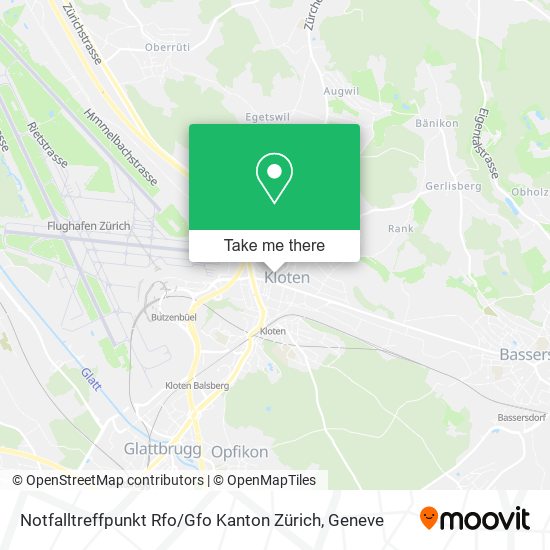 Notfalltreffpunkt Rfo / Gfo Kanton Zürich map