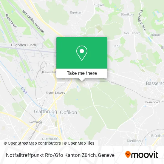 Notfalltreffpunkt Rfo / Gfo Kanton Zürich map