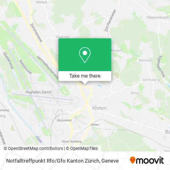 Notfalltreffpunkt Rfo / Gfo Kanton Zürich map