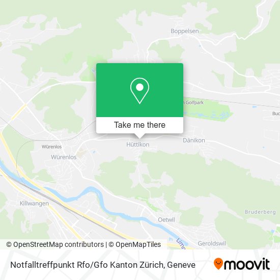 Notfalltreffpunkt Rfo / Gfo Kanton Zürich map