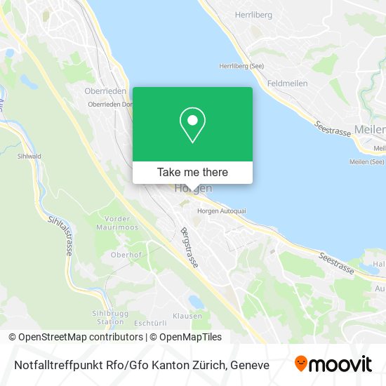 Notfalltreffpunkt Rfo / Gfo Kanton Zürich plan