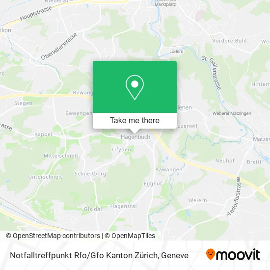 Notfalltreffpunkt Rfo / Gfo Kanton Zürich map