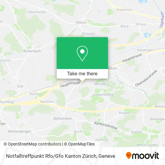 Notfalltreffpunkt Rfo / Gfo Kanton Zürich map