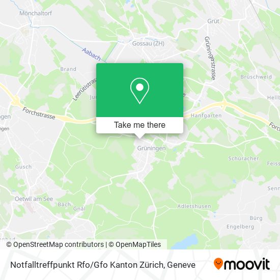 Notfalltreffpunkt Rfo / Gfo Kanton Zürich map