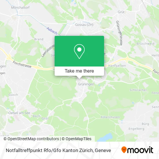 Notfalltreffpunkt Rfo / Gfo Kanton Zürich map