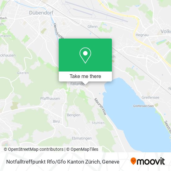 Notfalltreffpunkt Rfo / Gfo Kanton Zürich map