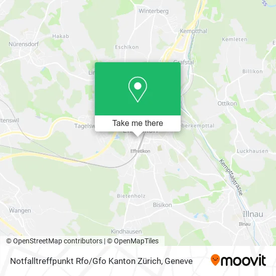 Notfalltreffpunkt Rfo / Gfo Kanton Zürich map
