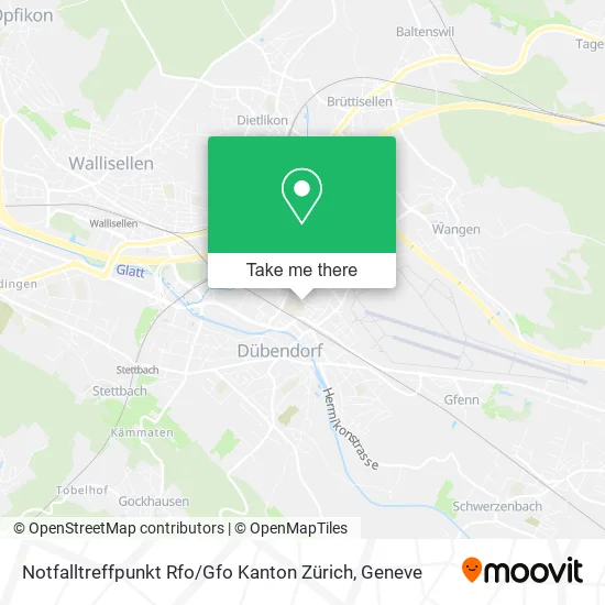 Notfalltreffpunkt Rfo / Gfo Kanton Zürich map