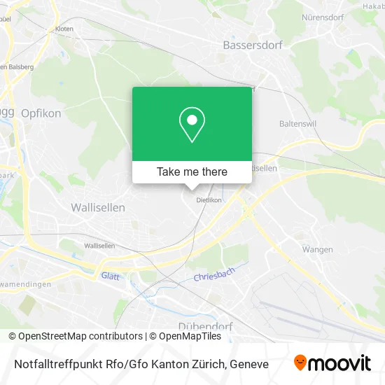 Notfalltreffpunkt Rfo / Gfo Kanton Zürich map