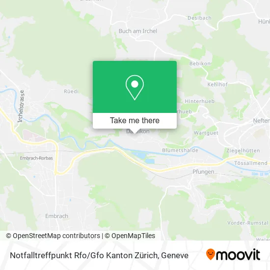 Notfalltreffpunkt Rfo / Gfo Kanton Zürich map