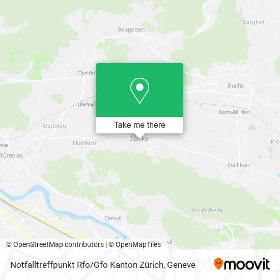 Notfalltreffpunkt Rfo / Gfo Kanton Zürich map