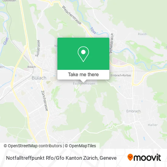 Notfalltreffpunkt Rfo / Gfo Kanton Zürich map