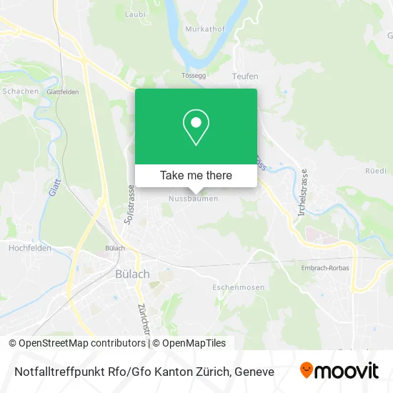 Notfalltreffpunkt Rfo / Gfo Kanton Zürich map