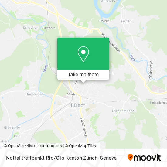Notfalltreffpunkt Rfo / Gfo Kanton Zürich map