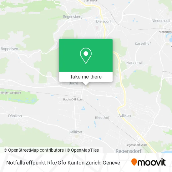 Notfalltreffpunkt Rfo / Gfo Kanton Zürich map