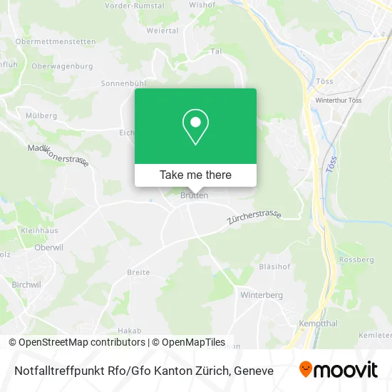 Notfalltreffpunkt Rfo / Gfo Kanton Zürich map