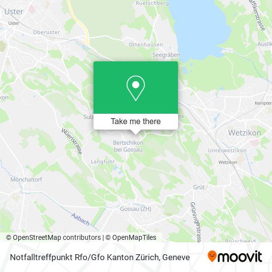 Notfalltreffpunkt Rfo / Gfo Kanton Zürich map