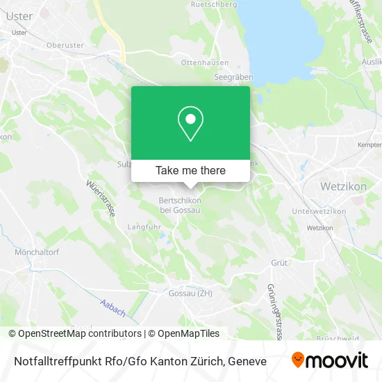 Notfalltreffpunkt Rfo / Gfo Kanton Zürich map