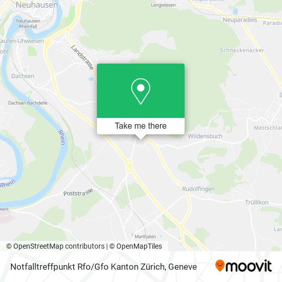 Notfalltreffpunkt Rfo / Gfo Kanton Zürich map