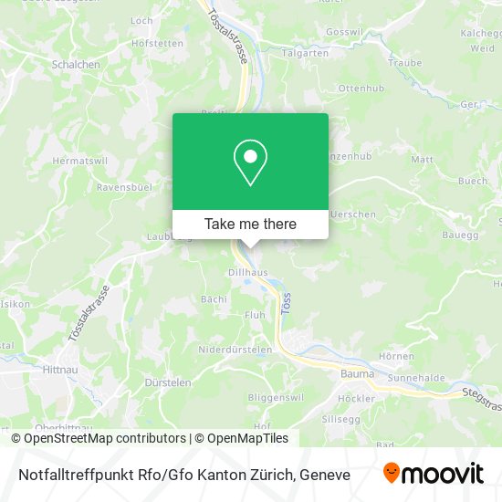 Notfalltreffpunkt Rfo / Gfo Kanton Zürich map